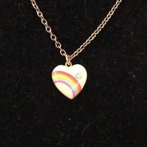 Rainbow heart necklace